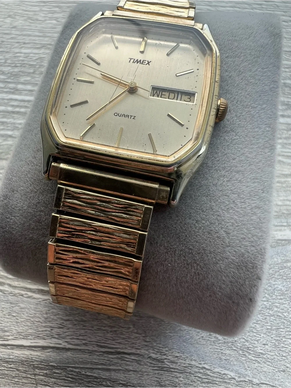 Timex Gold-Tone Men’s Rectangular Dress Watch